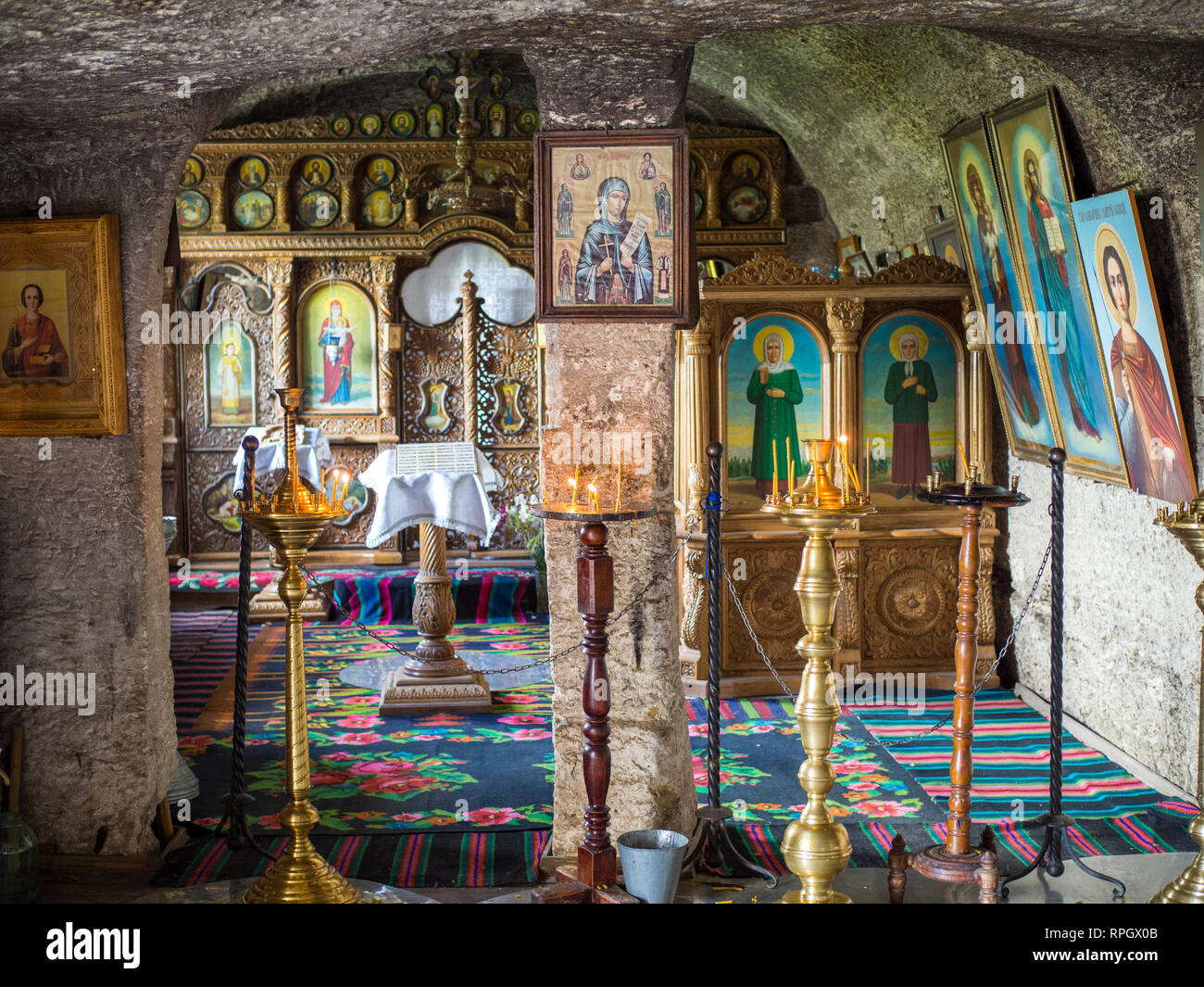 Im 14. Jahrhundert Orhei Vechi Höhle Kloster in alten Orhei, Moldau. Stockfoto