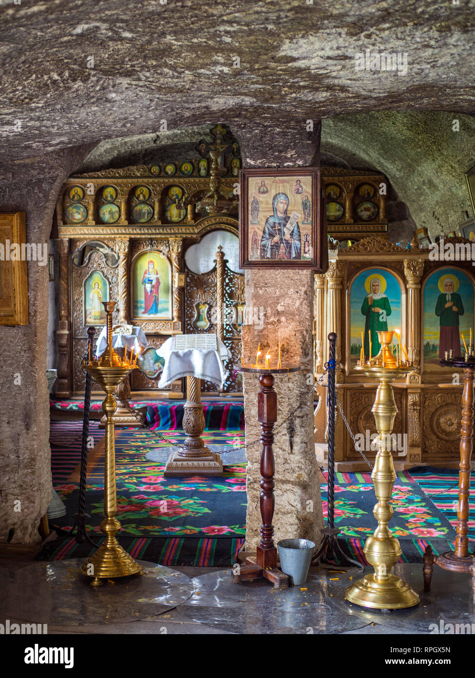 Im 14. Jahrhundert Orhei Vechi Höhle Kloster in alten Orhei, Moldau. Stockfoto