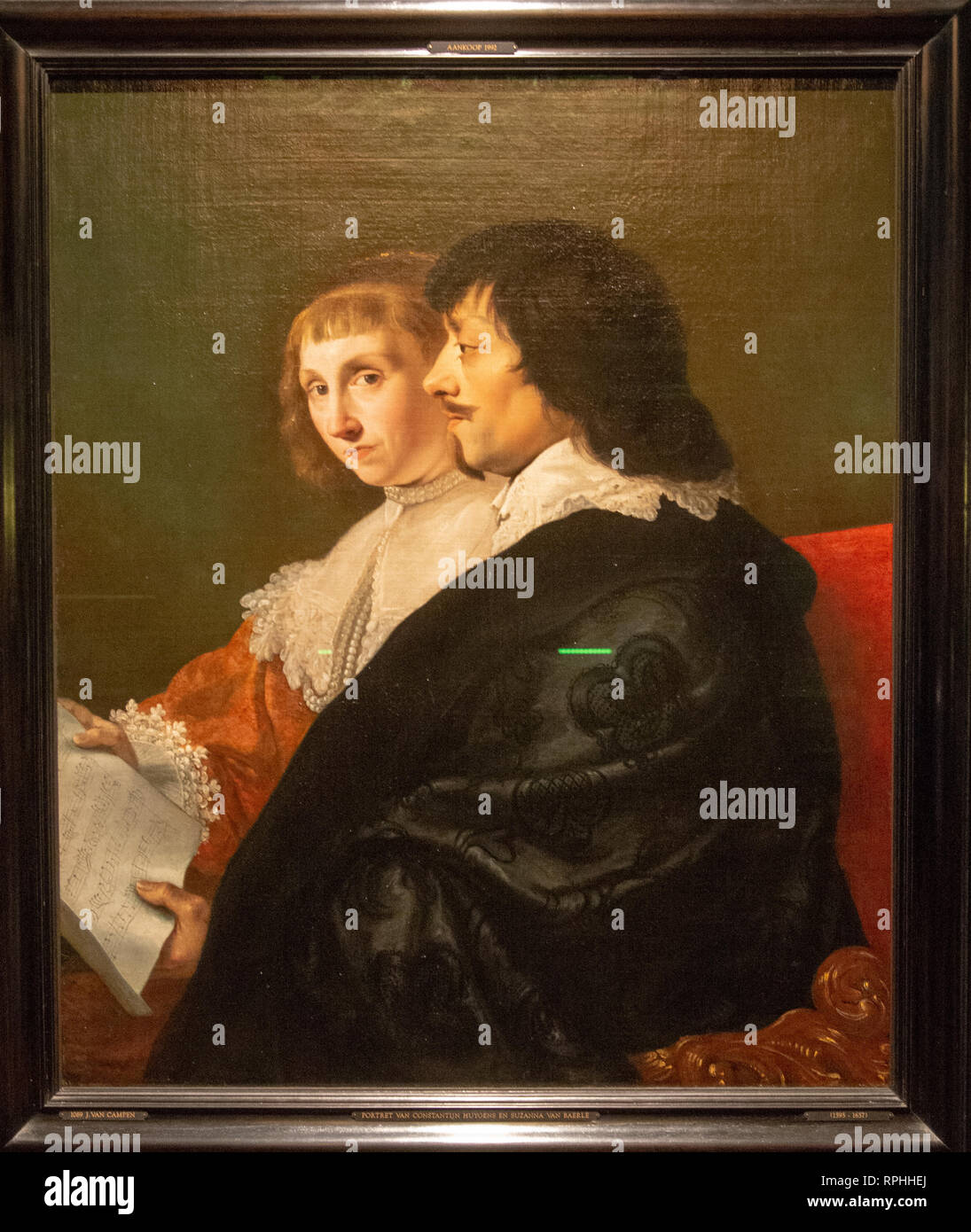 Doppelporträt des Constantijn Huygens und Suzanna van Baerle, vom Maler Jacob Van Campen Stockfoto