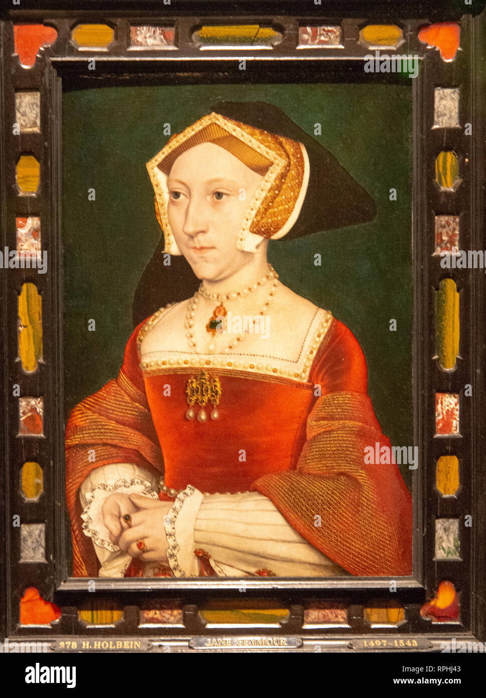 Portrait von Jane Seymour, Gemälde von Hans Holbein ll Stockfoto