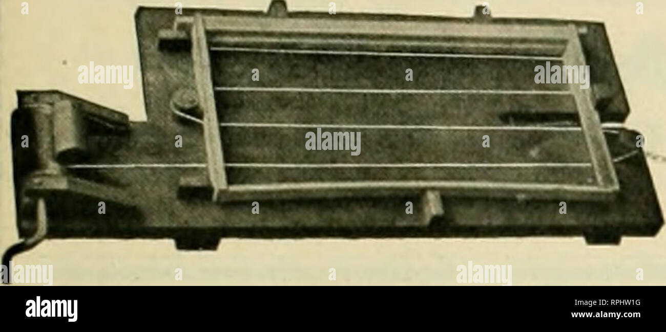 . American bee Journal. Biene Kultur; Bienen. 1917 AMERIKANISCHEN BFE JOURNAL 327 Geflügel Geflügel Verbrauchsmaterial Verbrauchsmaterial aller Art, am besten automatische Korn Feeder, Brunnen, Tröge, chemische mash Trichter, Knochen Mühlen, Ausstellung und Versand coops, bein Bands, Shell, Grit, Knochen, Fleisch, Lebensmittel, und Rechtsmittel, die ALLES, WAS SIE WOLLEN. Auch Taube", Zwinger und Biene liefert. Runde frei. Eureka Supply House Box B-403, - Aurora, Illinois. Patentierte WRIGHTS FRAME-VERKABELUNG GERÄT Die meisten Rapid im Einsatz. Spart Kosten der Maschine an einem Tag. Strengere Kabel, keine Knicke, nosore Hände. Preis. $ 2.50. U. S. A. G. W. Wright Firma Postpaid Stockfoto