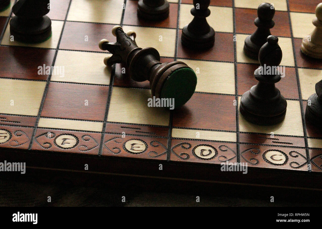 Holz Schachspiel Stockfoto