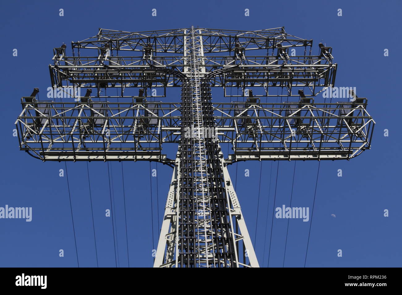 Hochspannungs-Turm Stockfoto