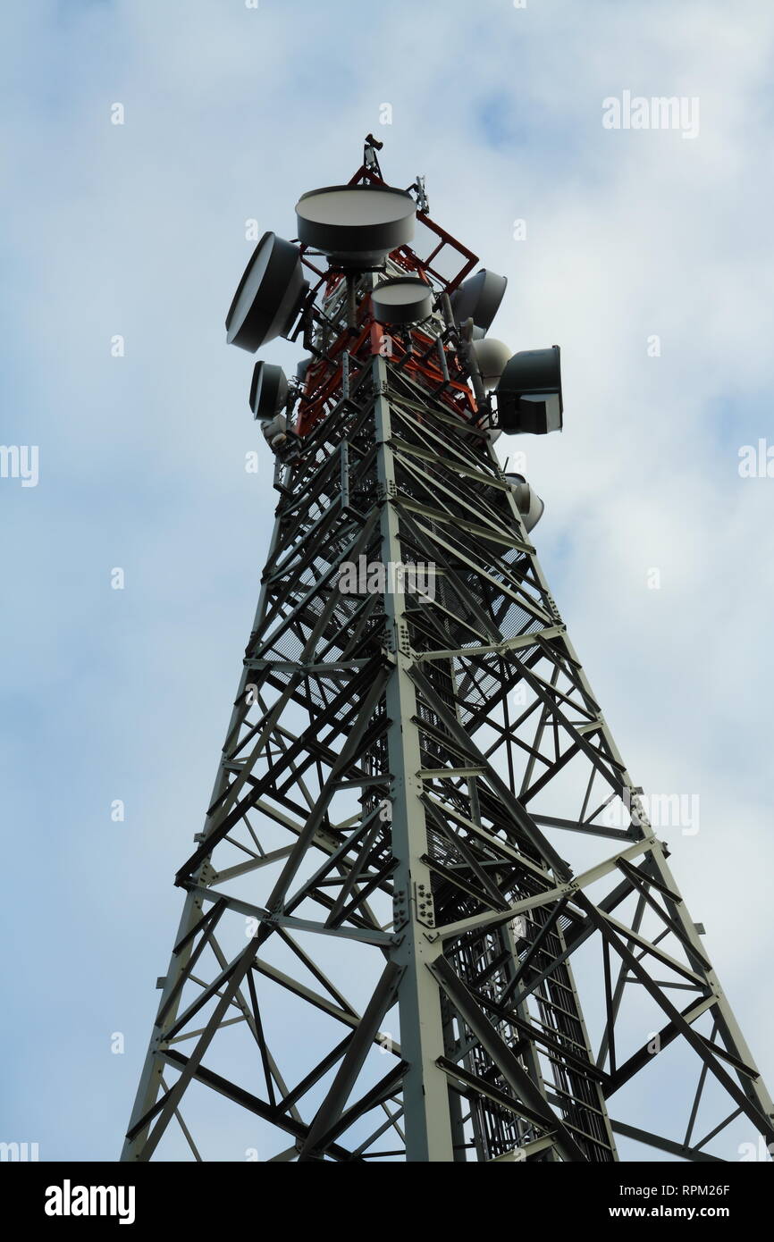 Mobilfunkmast Stockfoto