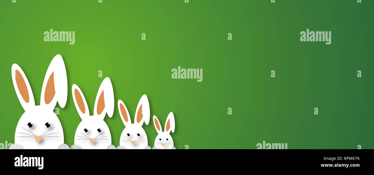 Ostern Konzept. Ostern Hasen und Web Banner Hintergrund Stockfoto