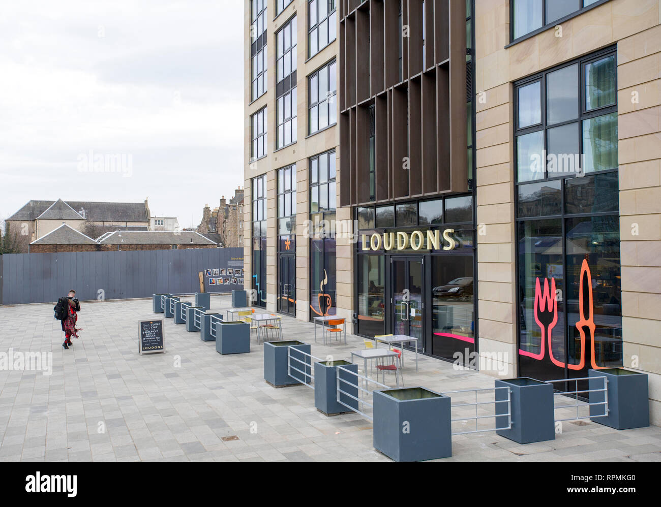 Loudons Restaurant Teil der neuen Entwicklung, Edinburgh Waverley. Stockfoto