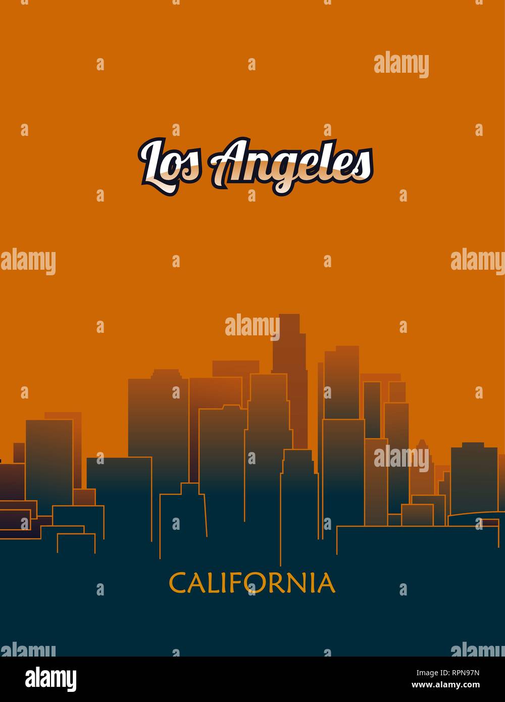 Los Angeles Kalifornien Stock Vektor