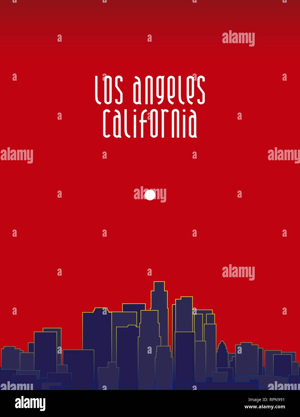 Los Angeles Kalifornien Stock Vektor