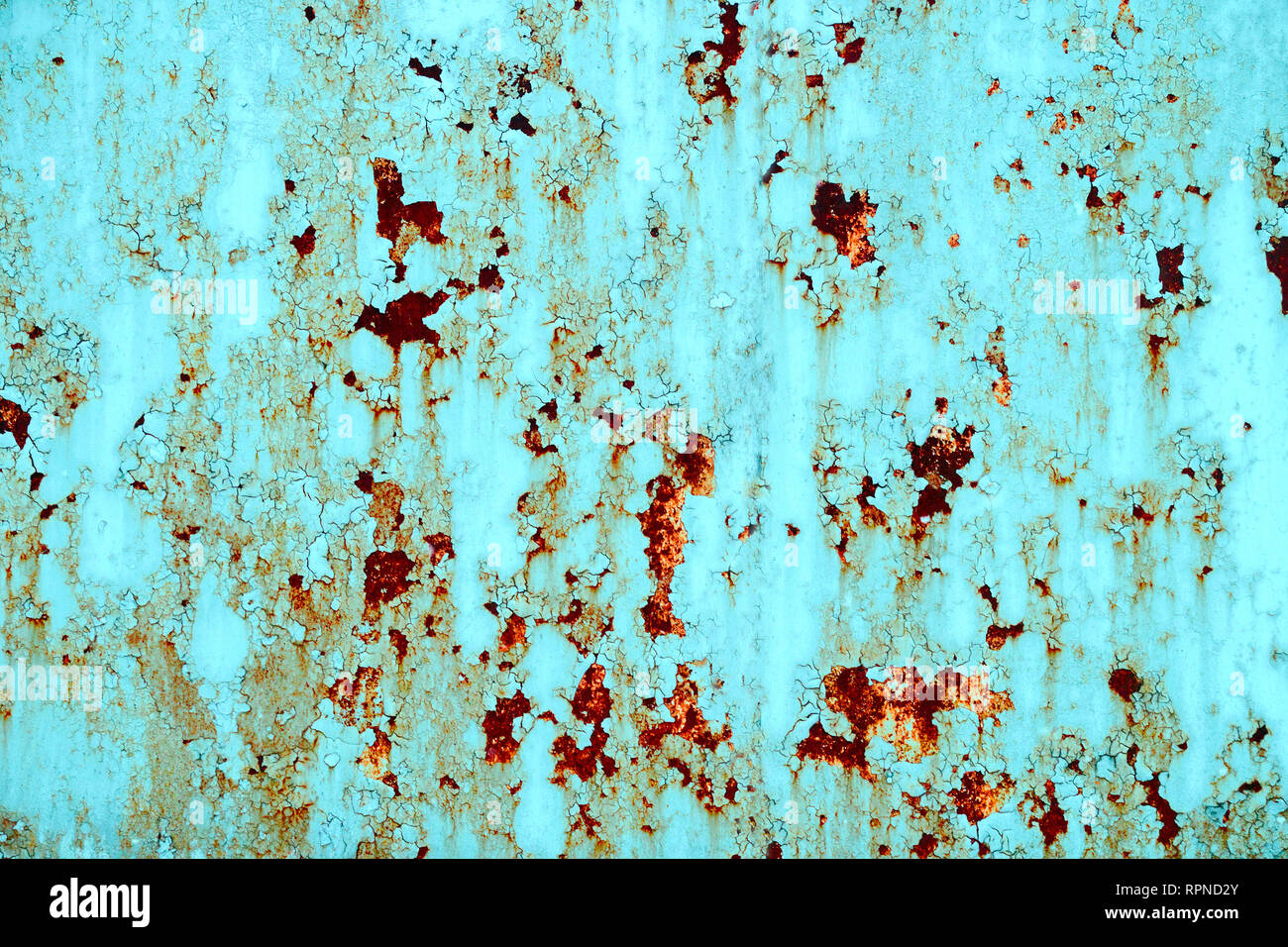 Wand rusty mit schäbigen Farbe lila grün. Textur. Hintergrund. wallpaper Stockfoto