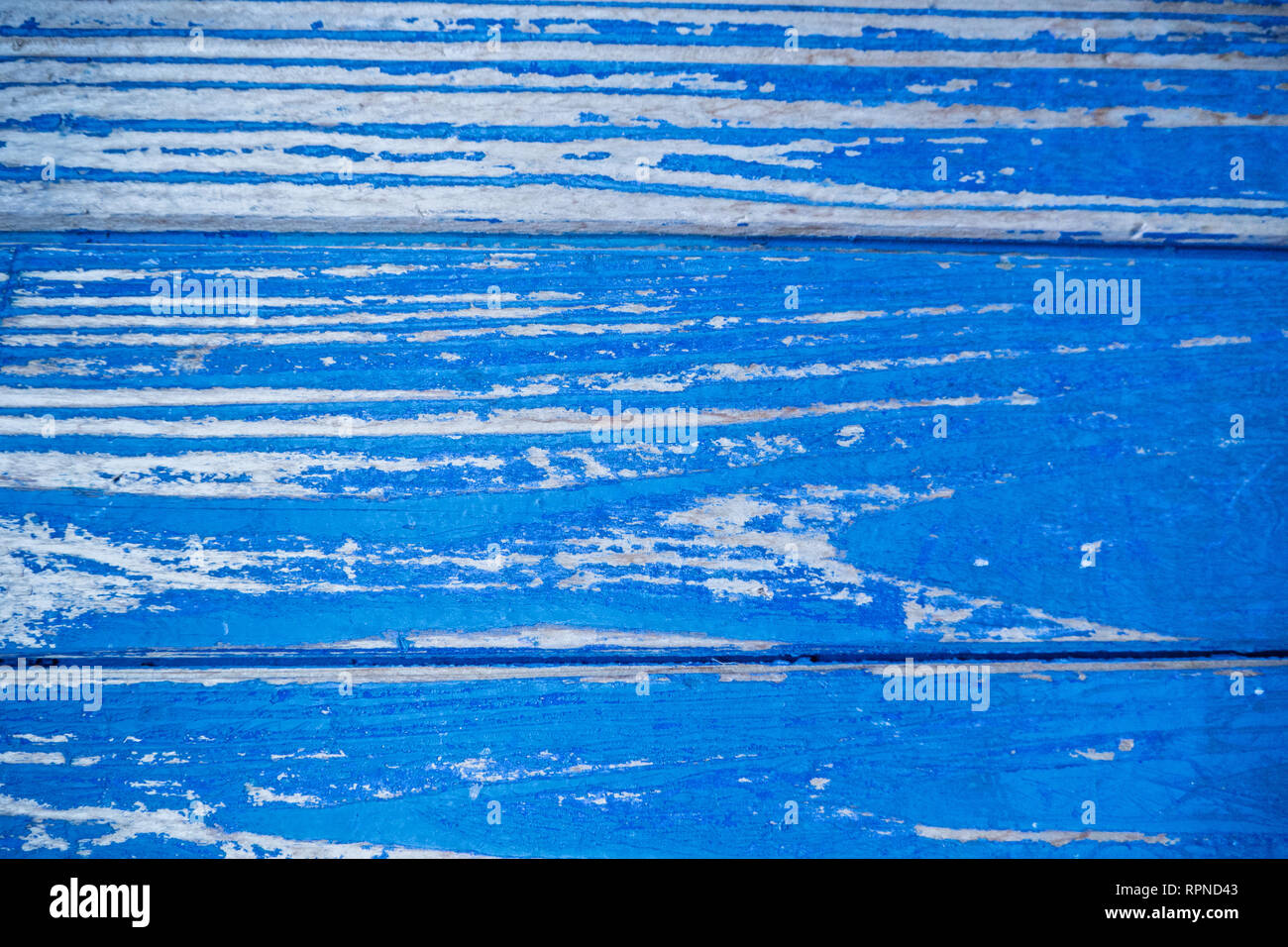 Altes Board blau mit schäbigen Farbe Stockfoto