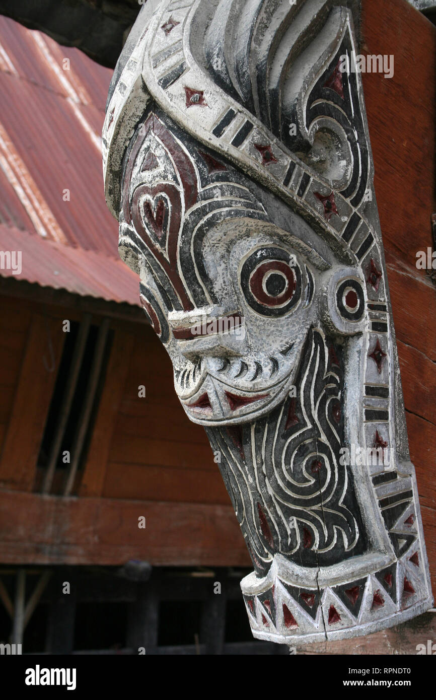 Batak Maske - Insel Samosir, Lake Toba, Sumatra Stockfoto