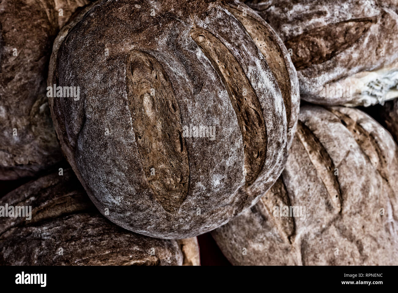 Hausgemachtes Brot Stockfoto