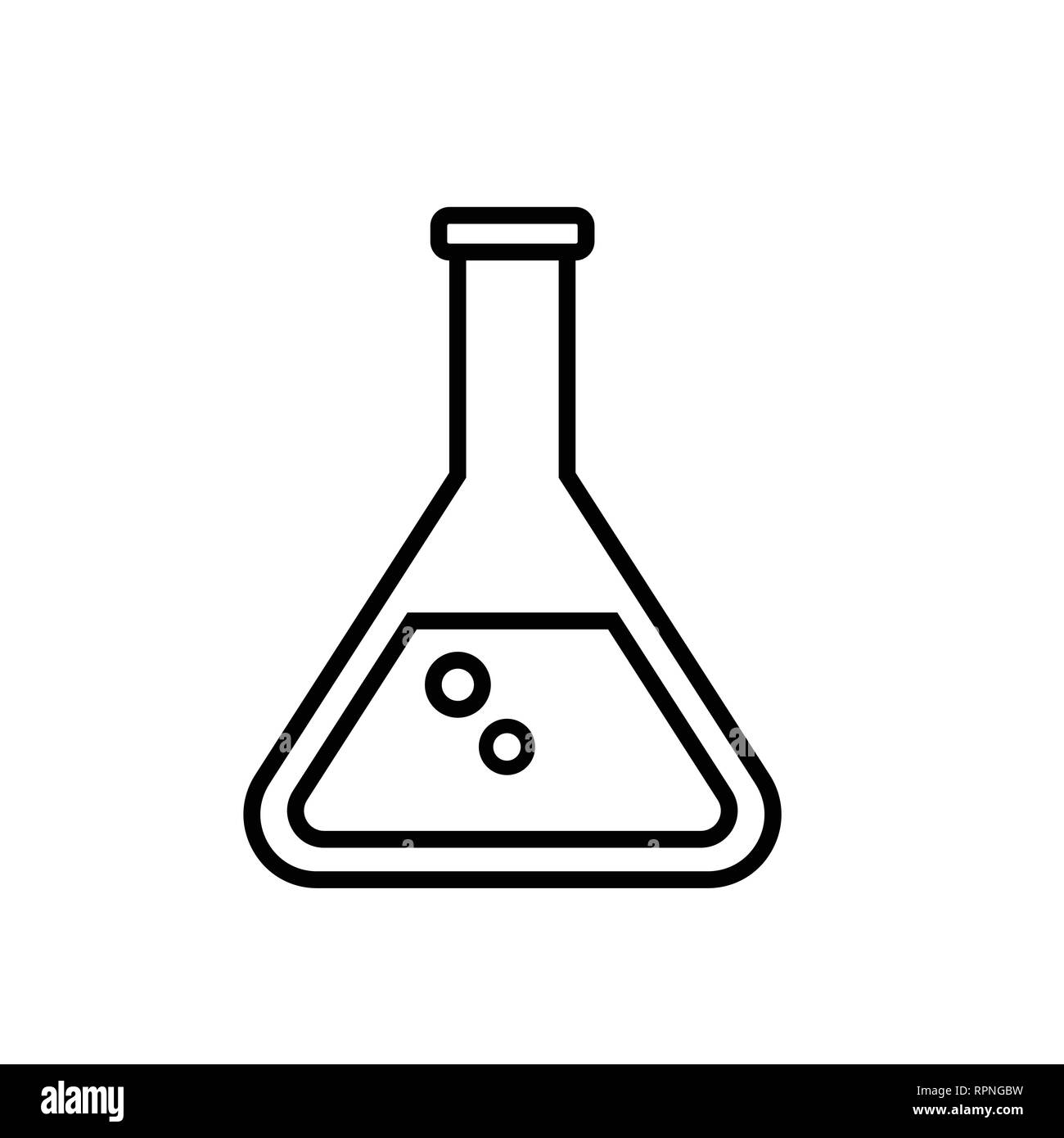 Becher Rohr Vektor icon. Chemie oder Pharmazie Symbol Stock Vektor