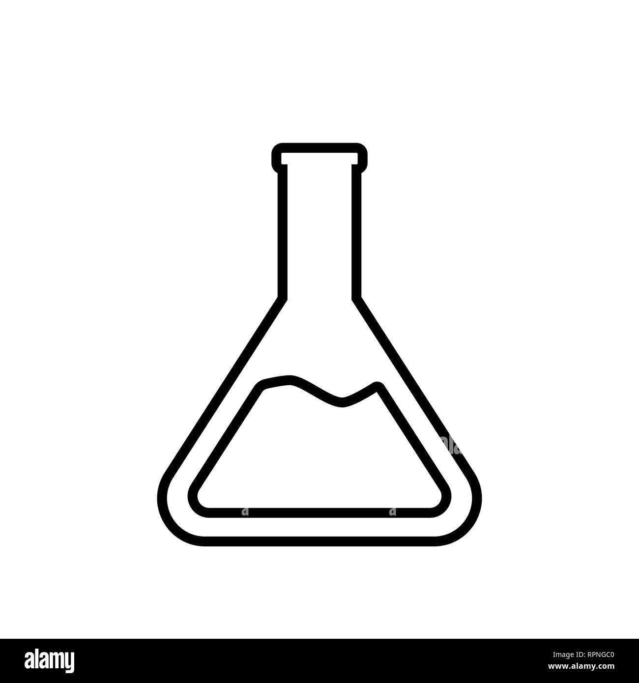 Becher Rohr Vektor icon. Chemie oder Pharmazie Symbol Stock Vektor