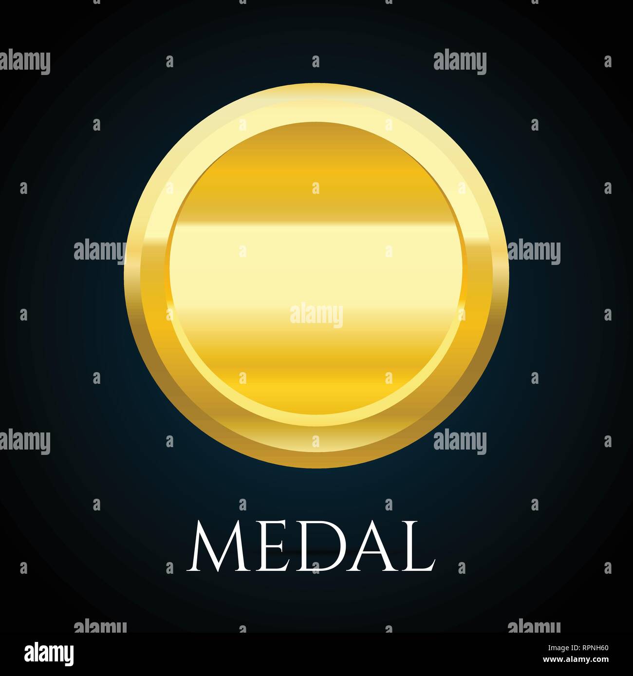 Leere Goldmedaille Token, vector Abbildung: Award Stock Vektor