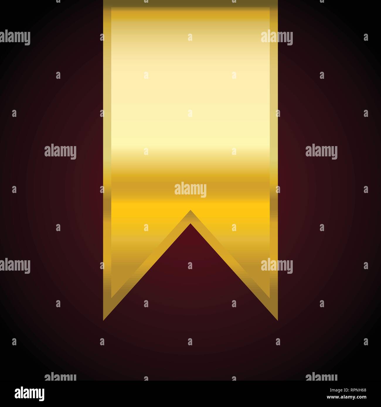 Goldband Flagge Fahne. Vector Illustration für Design Stock Vektor