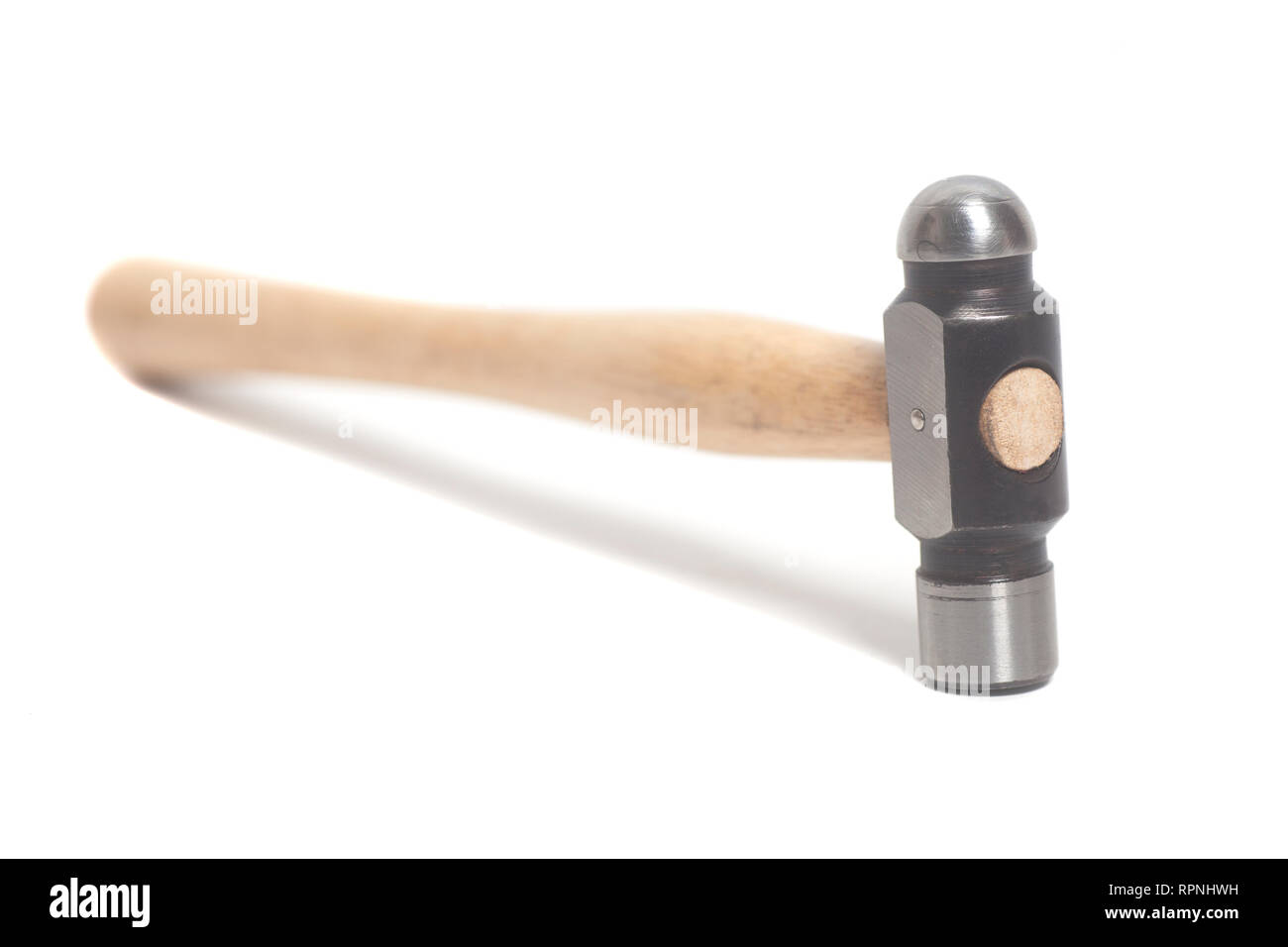 Schmuck Hammer auf weißem Hintergrund Stockfoto