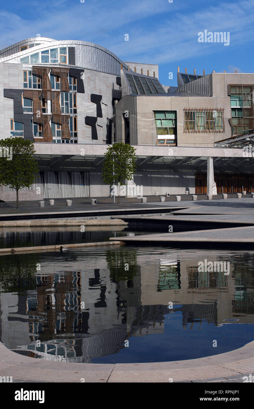 Tourismus: Das schottische Parlamentsgebäude, Edinburgh, Edimburgo, Schottland, Großbritannien Stockfoto