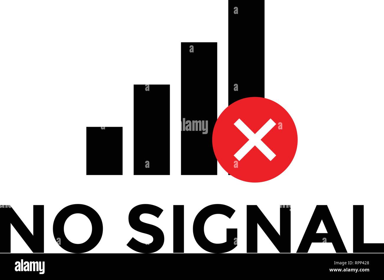 Kein Signal Icon Design Template vector isoliert Abbildung Stock Vektor