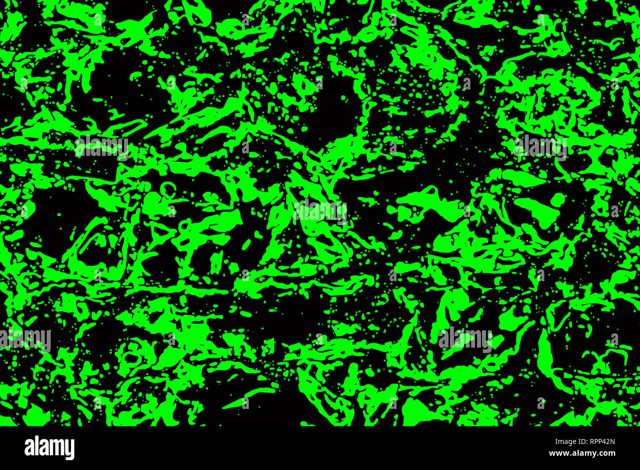 Abstrakte random grün Muster auf natürlich vorkommende Muster auf einem schwarzen Hintergrund. Stockfoto