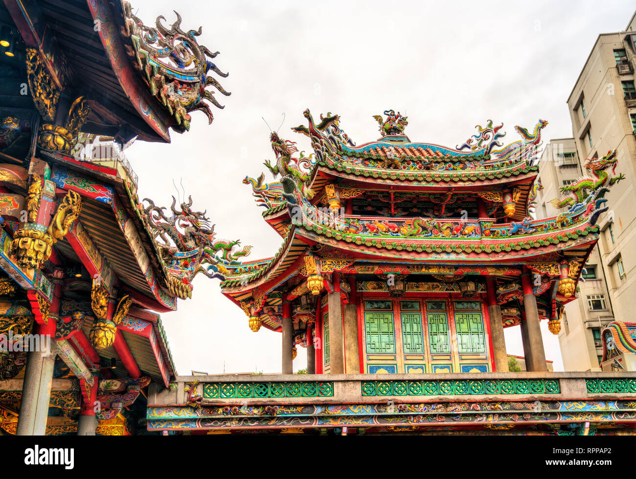 Longshan Tempel in Taipei, Taiwan Stockfoto