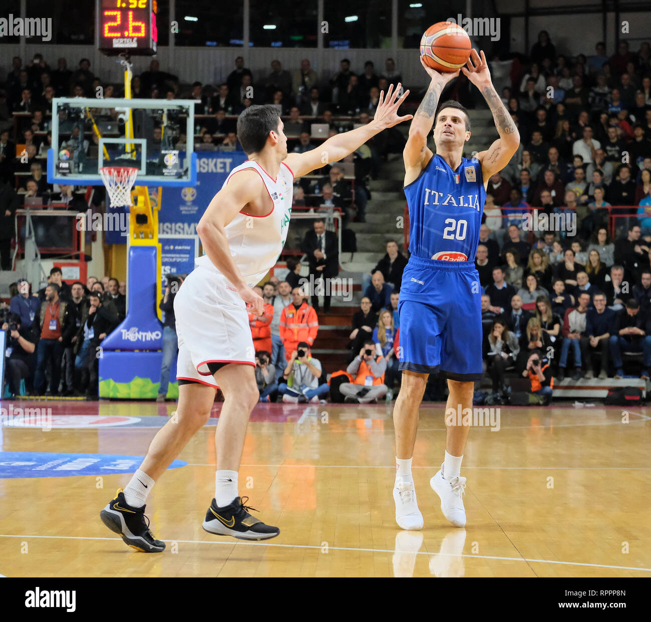 Foto Simone Raso/LaPresse 22-02-2019 Varese (Italia) basketItalia vs Ungheria-Qualificazioni Mondiale Warenkorb Cina 2019 Nella Foto: CinciariniPhoto Simone Raso/LaPresse 22-02-2019 Varese (Italia) basketItalia vs Ungheria vs Wm2019 qualifiersin der Pic: Cinciarini Stockfoto