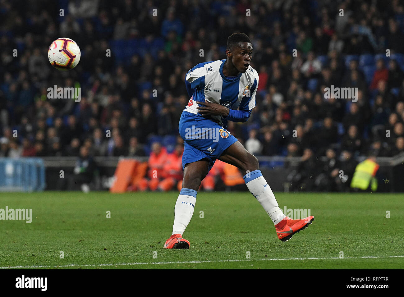 Alfa Semedo der RCD Espanyol während des Spiels zwischen RCD Espanyol vs SD Huesca von La Liga, Datum 25, 2018-2019 Saison. RCDE Stadion. Barcelona, Spanien - 22 May 2019. Stockfoto