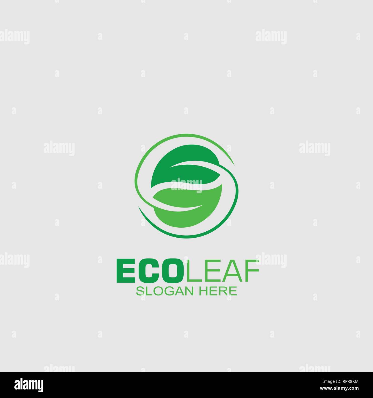 Kreis blatt Ökologie logo, Leaf logo Vorlage. Stock Vektor