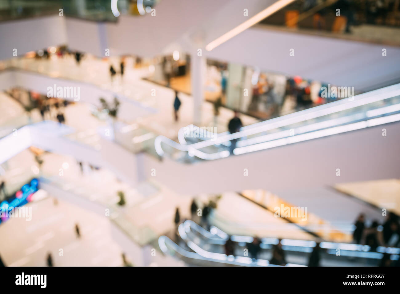 Die Leute, die Shopping Mall. Abstract blur unscharf Boke Bokeh Hintergrund Stockfoto