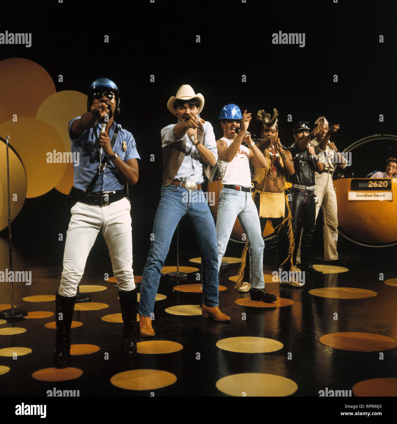 DER GROSSE PREIS Auftritt der amerikanischen Disco-Band VILLAGE PEOPLE, Sendung vom 14.8.1980 Stockfoto