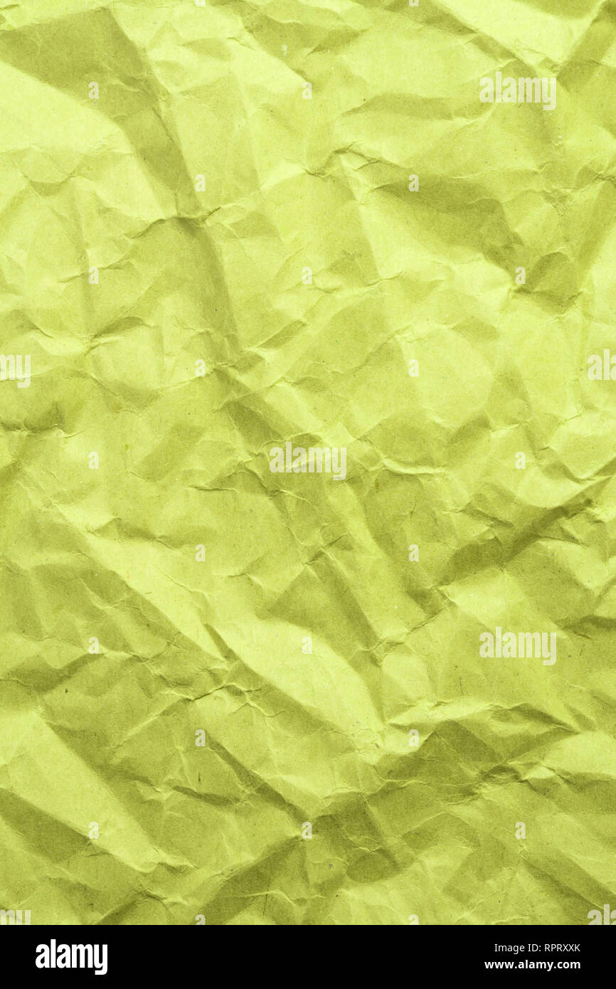 Grüne verknittertes Papier Textur Stockfoto
