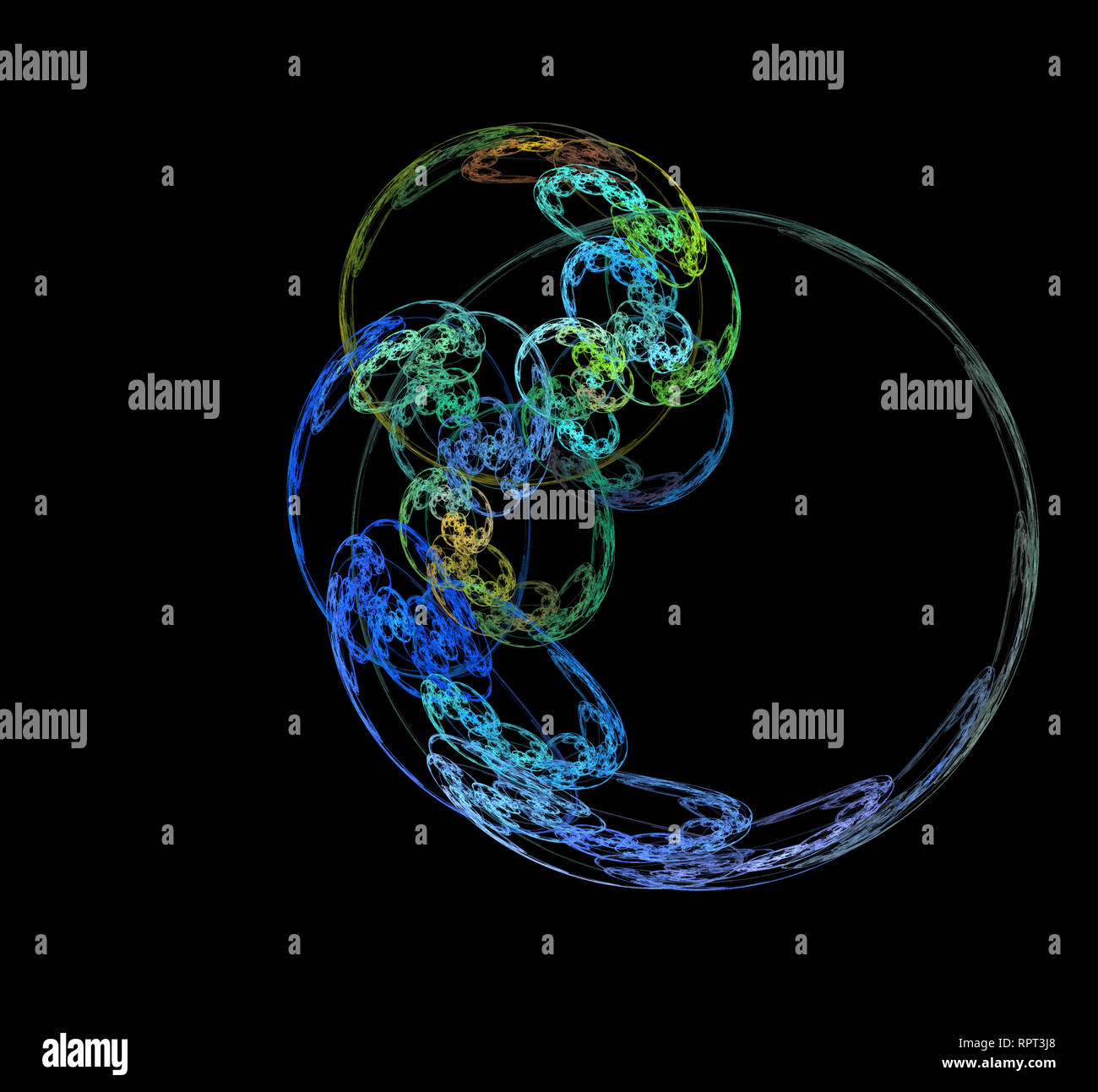 Abstrakte Kunst fraktale Hintergrundbild raum Geometrie. Stockfoto