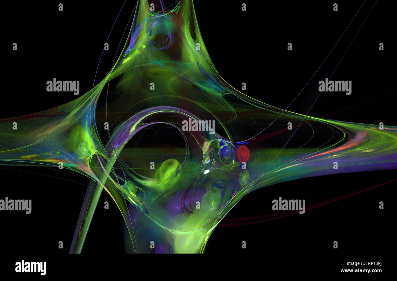 Abstrakte Kunst fraktale Hintergrundbild raum Geometrie. Stockfoto