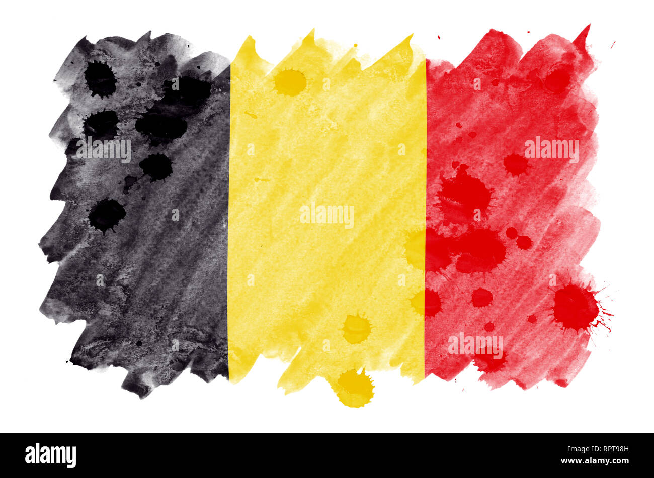 pics Belgien Flag https www alamy de belgien flag wird in flussigen aquarell stil auf weissem hintergrund dargestellt unvorsichtige farbe beschattung mit bild der nationalen flagge unabhangigkeit da image237791361 html