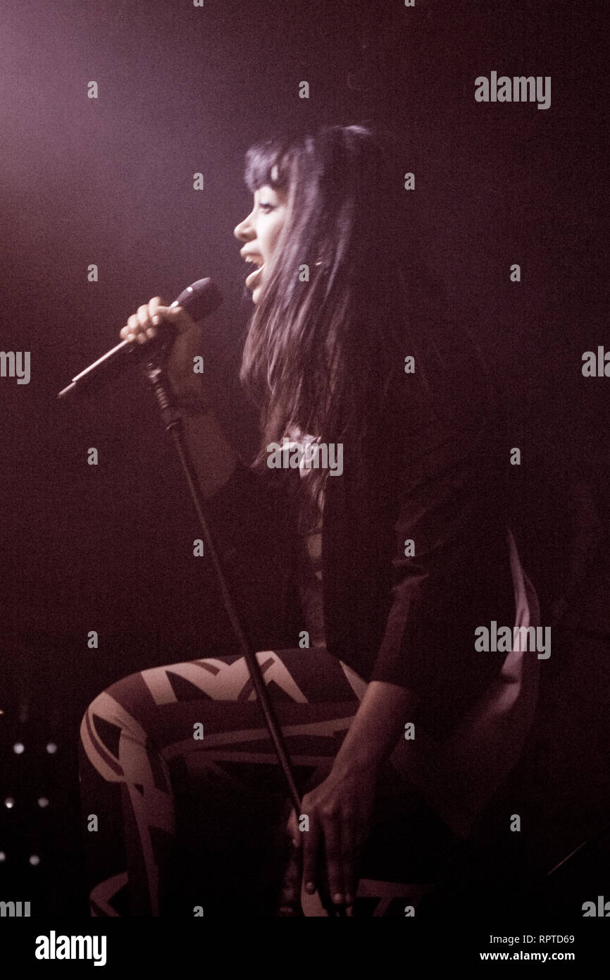 Solange Knowles, US-amerikanischer Sänger, an Orn Mor, Glasgow, Schottland. Stockfoto