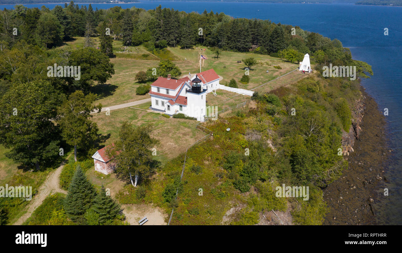 Fort Point Lighthouse, Leuchtturm Rd, Stockton Federn, ME 04981 Stockfoto