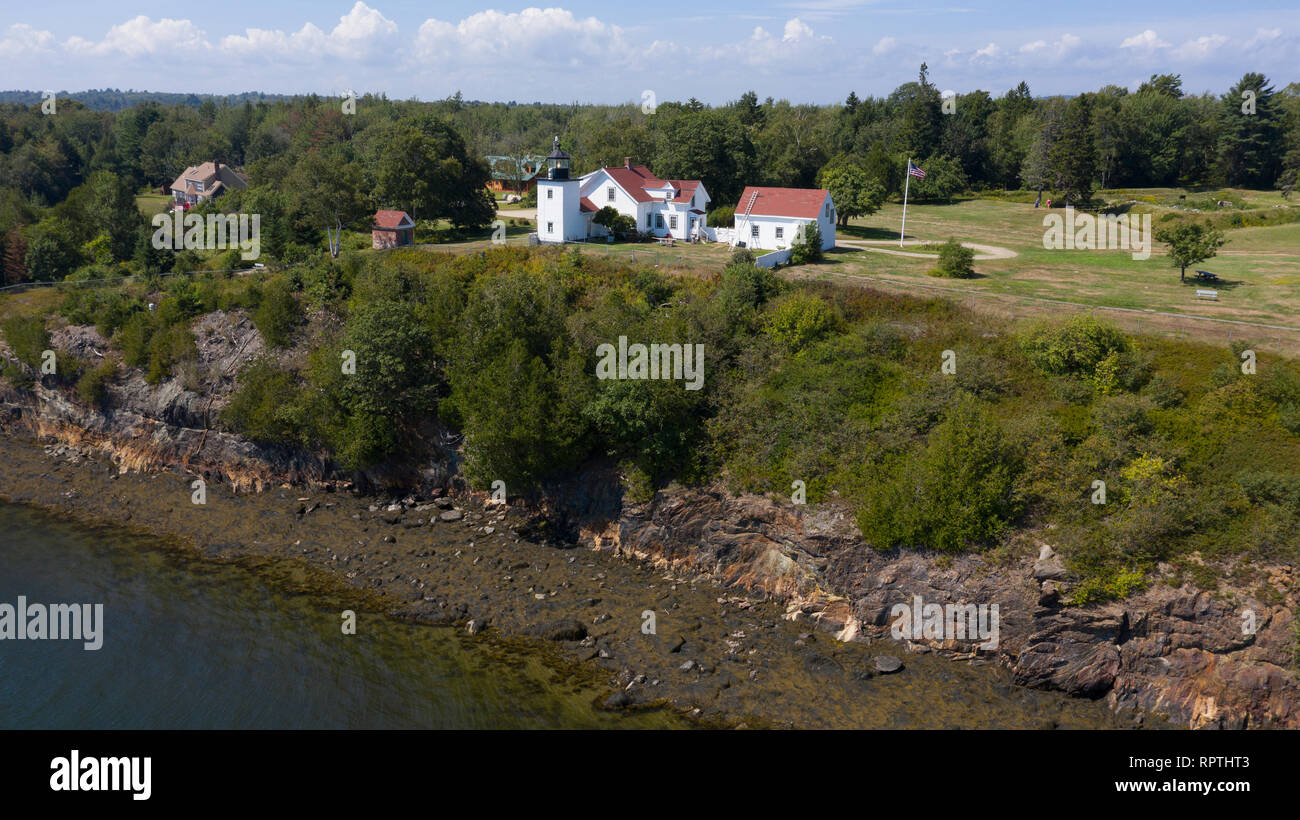 Fort Point Lighthouse, Leuchtturm Rd, Stockton Federn, ME 04981 Stockfoto