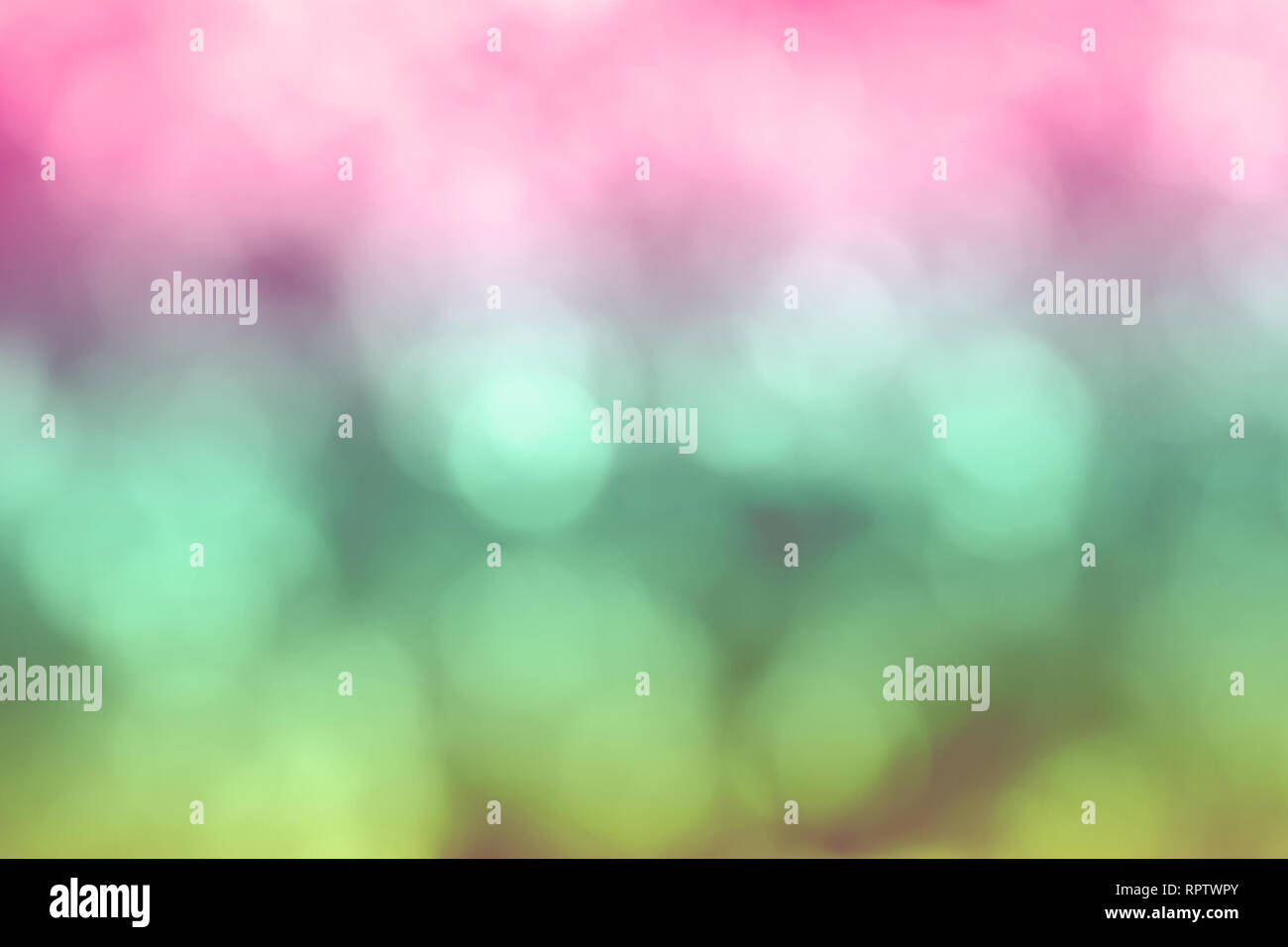 Abstrakte Foto, verschwommenes blau grün rosa Hintergrund mit schönen Bokeh Stockfoto