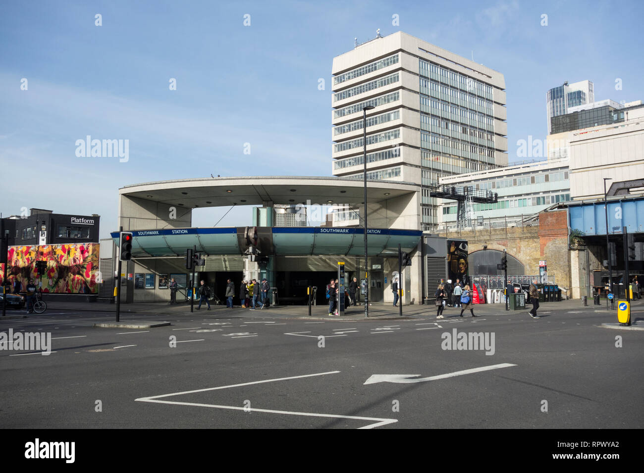 Die U-Bahn-Station Southwark Stockfoto