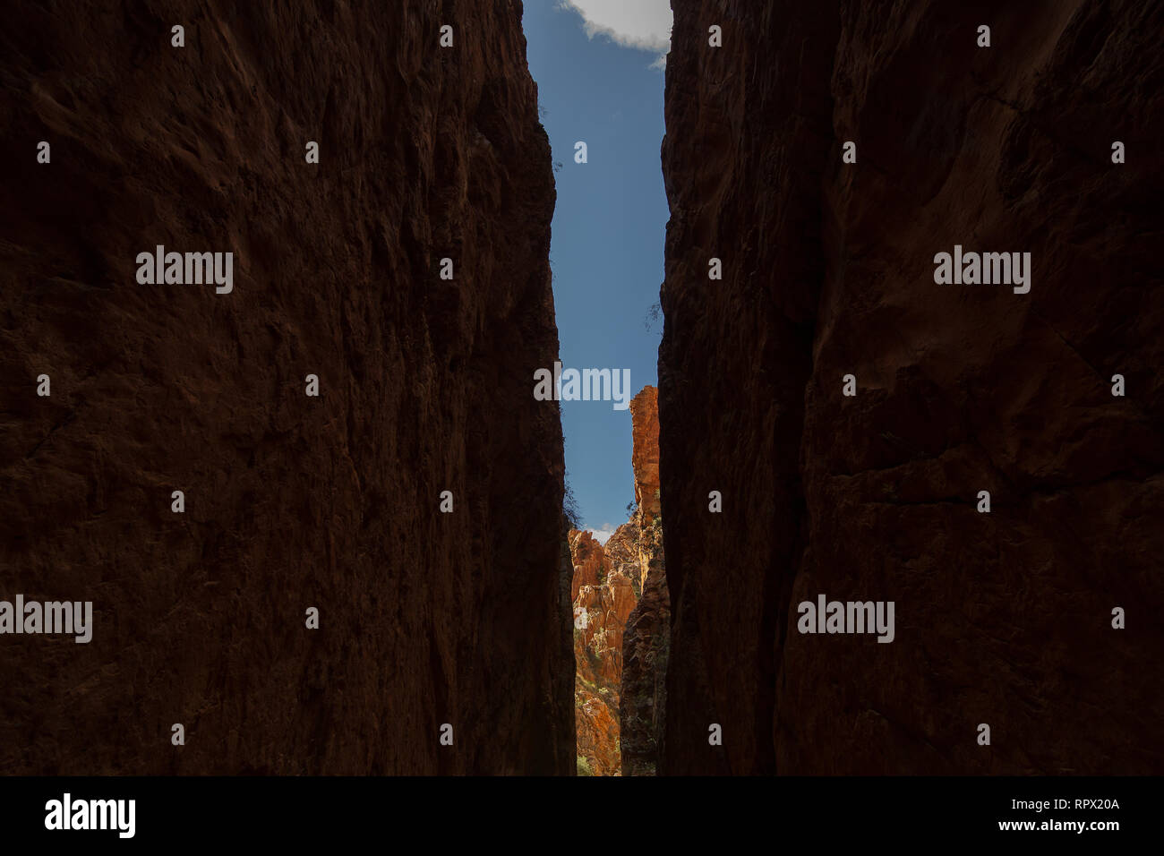 Standley Chasm Angkerle Atwatye ist als ein Muss angesehen Siehe 'spektakulären geologischen und bedeutenden kulturellen Ikone der zentralen Australien. Stockfoto