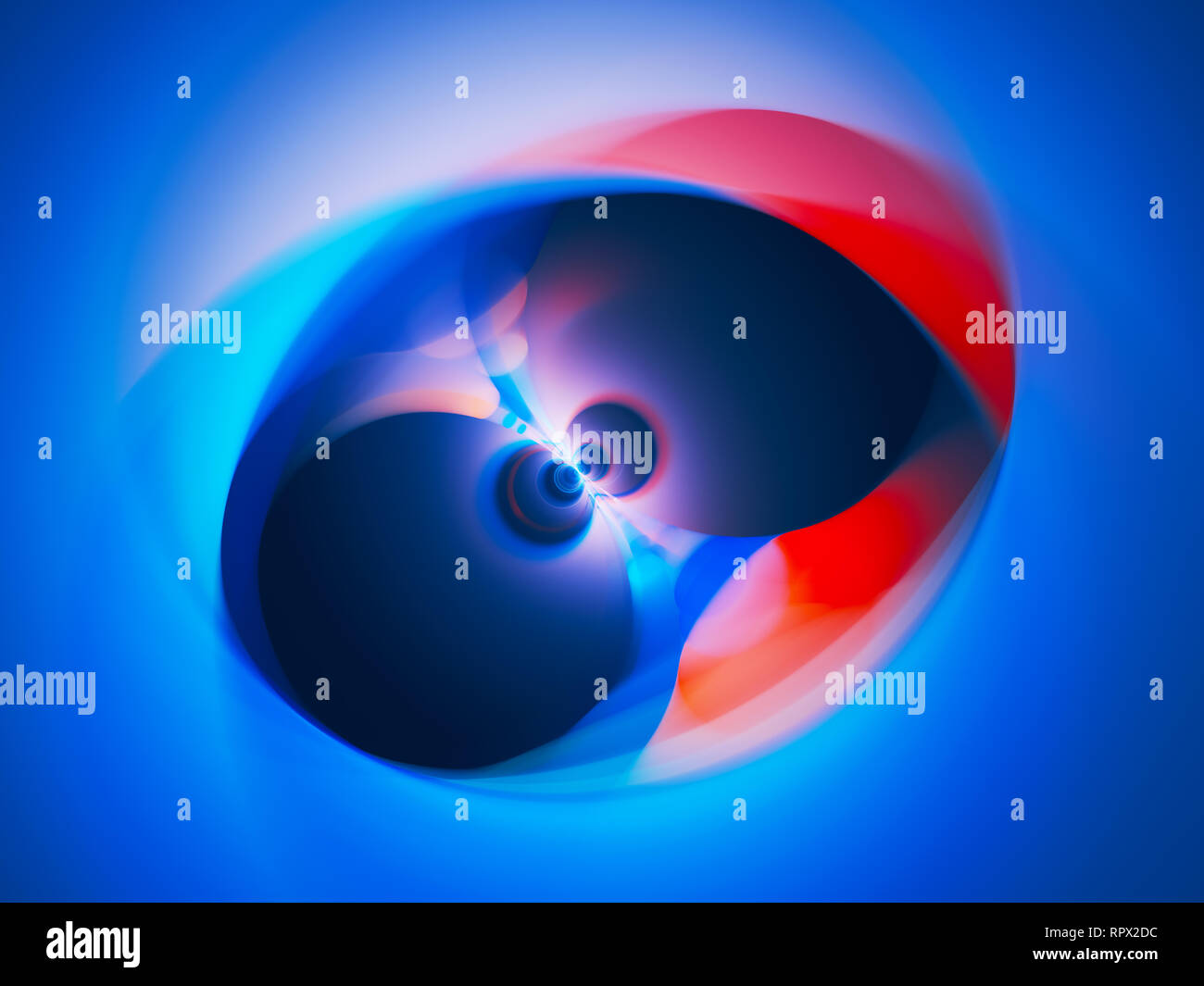Bunt leuchtende elektromagnetisches Feld, computer-generierte Zusammenfassung Hintergrund, 3D-Rendering Stockfoto