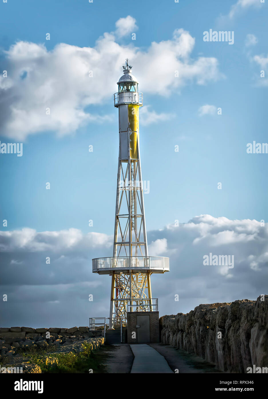Hillarys Marina Leuchtturm, Perth, Western Australia, Australien Stockfoto