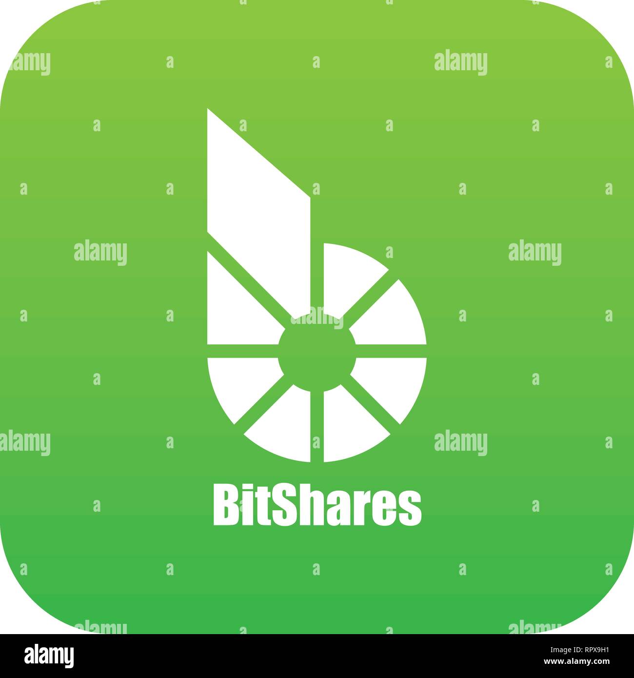 Bitshares Symbol grün Vektor Stock Vektor