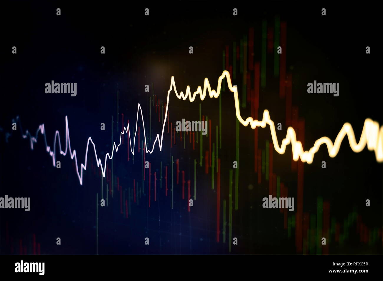 Für die Analyse der Statistik und Analyse der Daten. Stockfoto