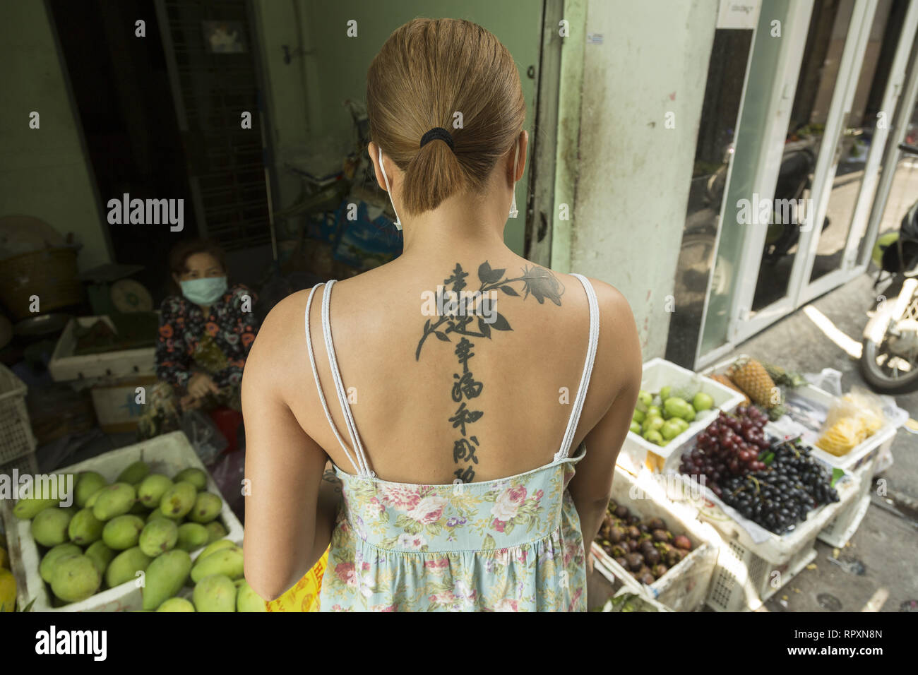 Tattoo als Mode Stockfoto