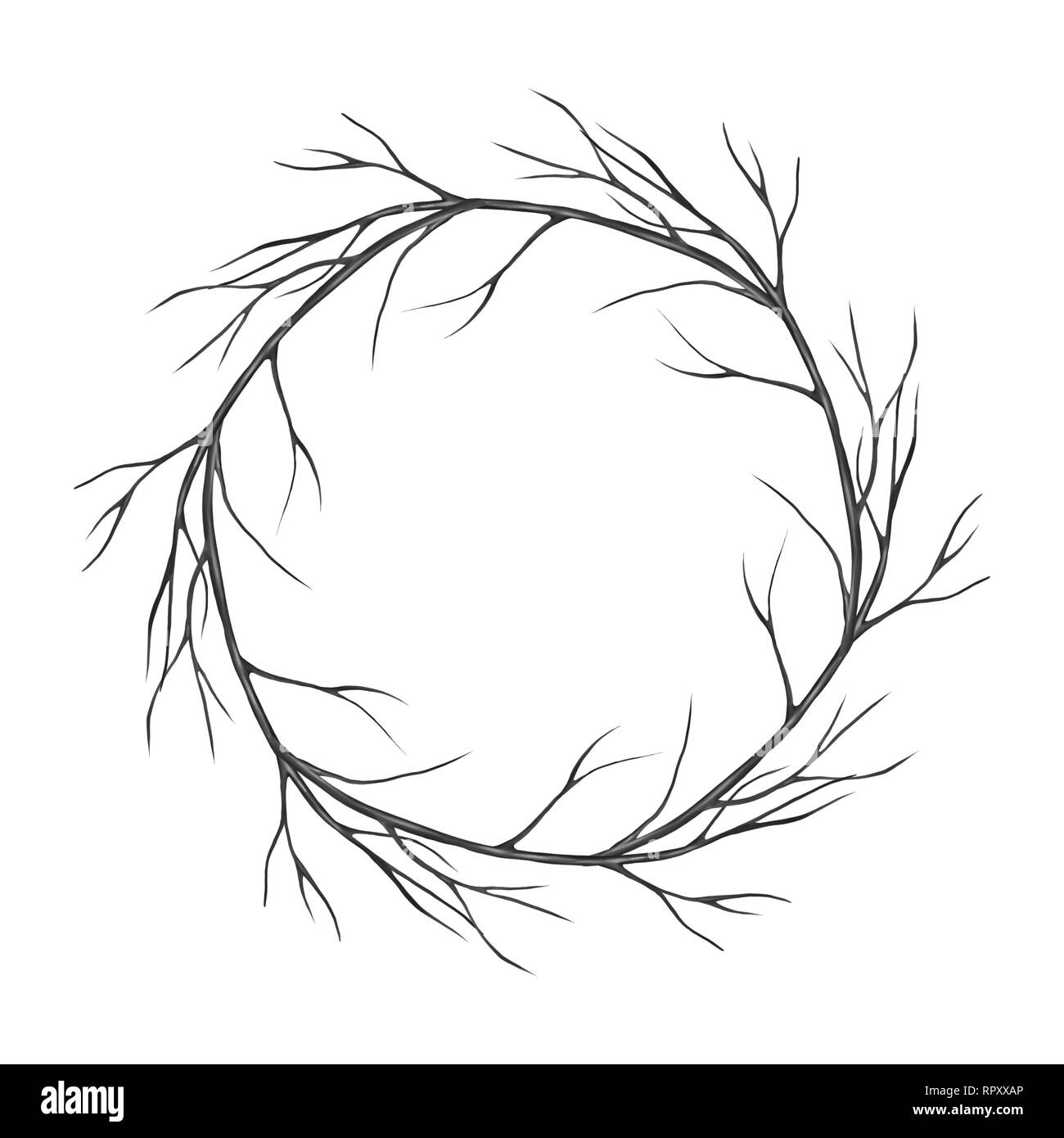 Zweige Kranz. Stockfoto