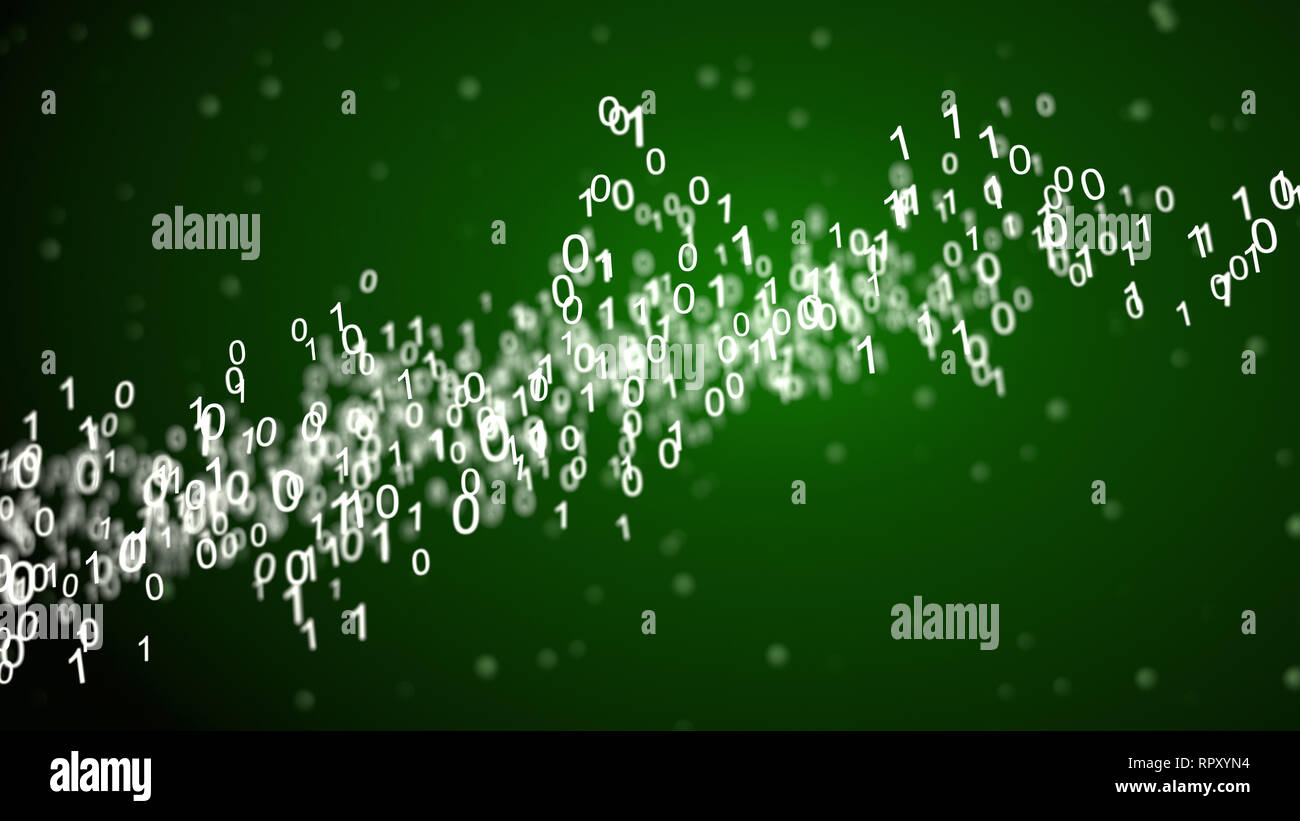 Bild des Abstrakten Netzwerk mit binären Code Stockfoto