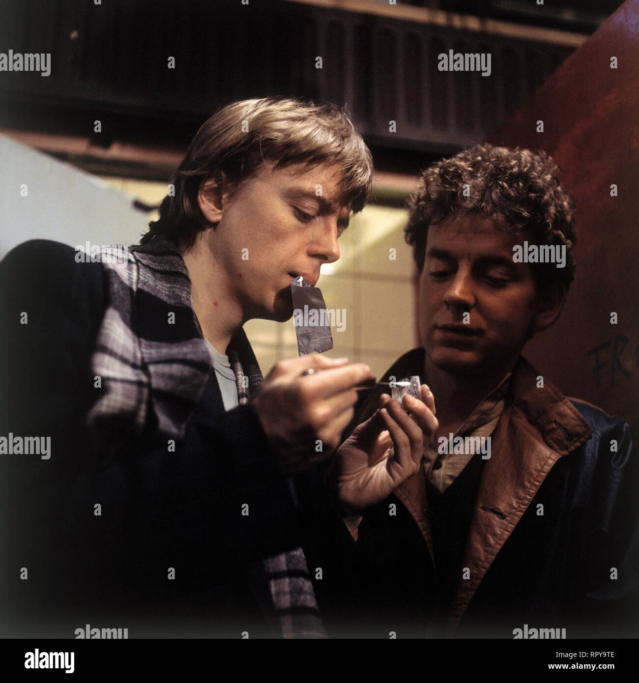 TATORT/Gefährliche Träume/BERND HERBERGER und MICHAEL TREGOR, Sendung vom 23.9.1979 Grimm 1037/Überschrift: Tatort Stockfoto