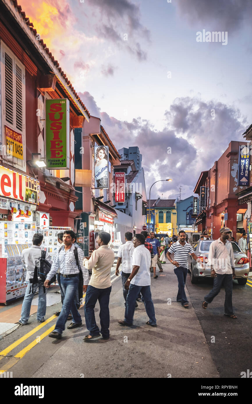 Szenen aus dem indischen Viertel in Singapur Stockfoto