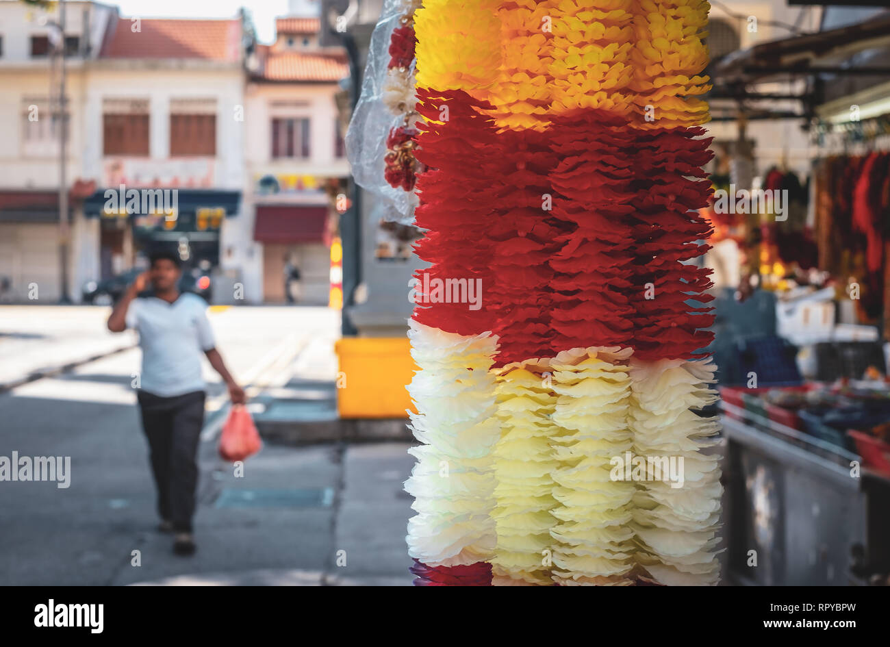 Szenen aus dem indischen Viertel in Singapur Stockfoto